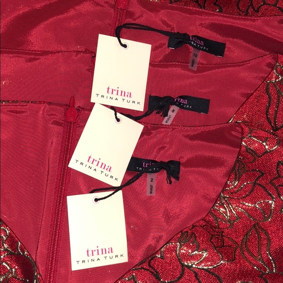 New Trina Turk Shaken Not Stirred Jacquard Dress - Picture 7 of 8